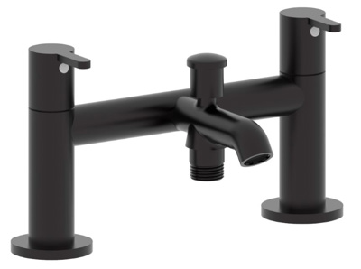 Roca Carelia Deck Mounted Bath Shower Mixer - Matt Black