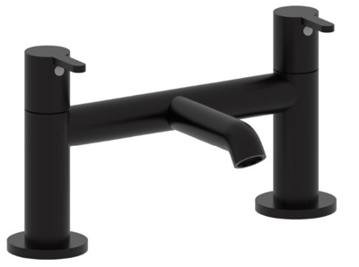 Roca Carelia Deck Mounted Bath Filler - Matt Black