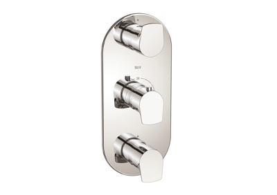 Roca Atlas Built-In Thermostatic Mixer 3 Outlets - Chrome