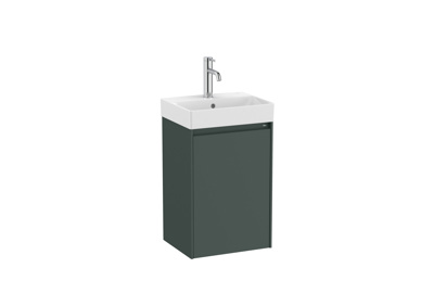 Roca Ona 400 x 320mm Compact 1 Door Furniture Pack with Basin - Matt Green