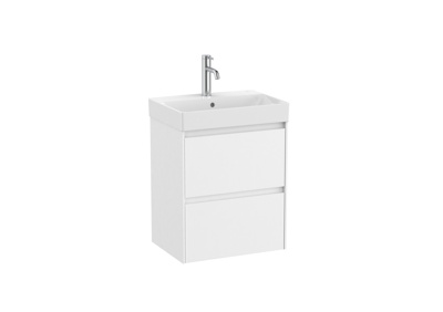 Roca Ona 500 x 360mm Compact 2 Drawer Furniture Pack with Basin - Matt White
