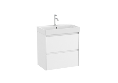 Roca Ona 600 x 360mm Compact 2 Drawer Furniture Pack with Basin - Matt White