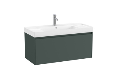 Roca Ona 1000mm 1 Drawer Furniture Pack with Basin - Matt Green