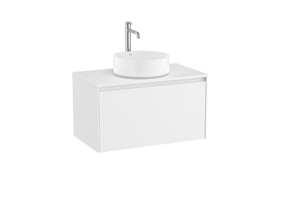Roca Ona 800mm On-Countertop Unit & Worktop - Matt White