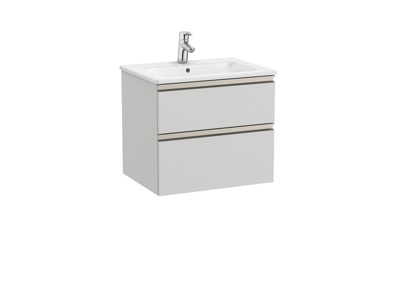 Roca The Gap Standard 550mm Vanity Unit 2 Drawer Only - Matt Arctic Grey