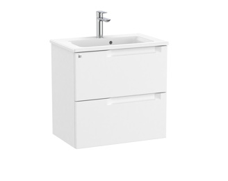 Roca Aleyda 600 x 460mm Standard 2 Drawer Unit Only Excl Basin - Matt White