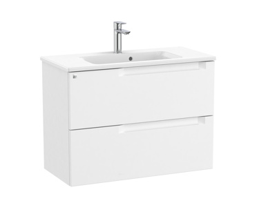 Roca Aleyda 800 x 460mm Standard 2 Drawer Unit Only Excl Basin - Matt White