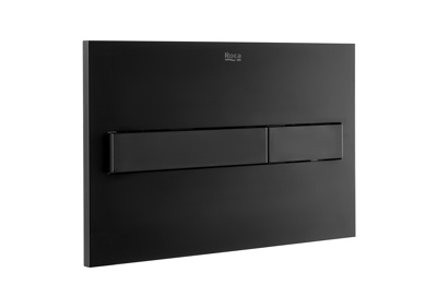 Roca Pl7 Dual Flush Plate - Matt Black