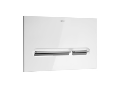 Roca Pl5 Dual Flush Plate - Combi White / Grey