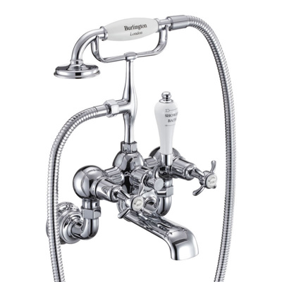 Burlington Anglesey Regent Quarter Turn Wall Mounted Bath Shower Mixer