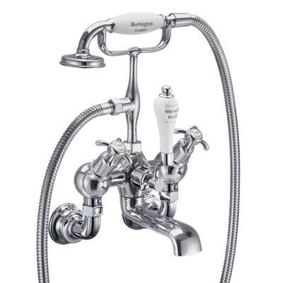 Burlington Anglesey Regent Angled Quarter Turn Wall Mounted Bath Shower Mixer