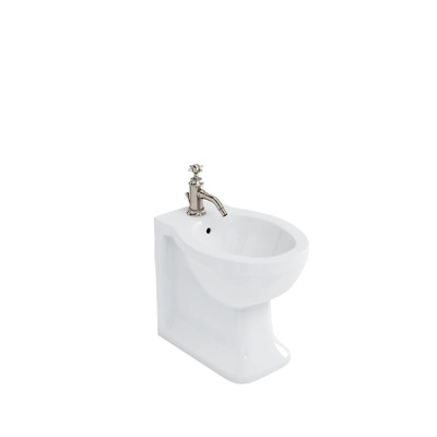 Burlington Arcade Back To Wall Bidet 1 Tap Hole - White