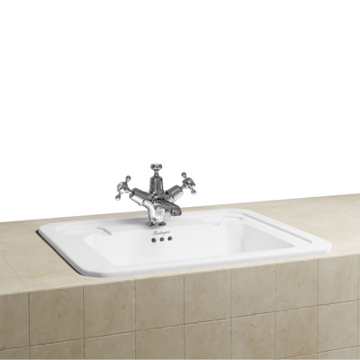 Burlington Vanity Basin 540mm 1 Tap Hole - White