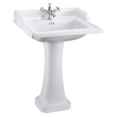 Burlington Classic 650mm Basin 1 Tap Hole - White