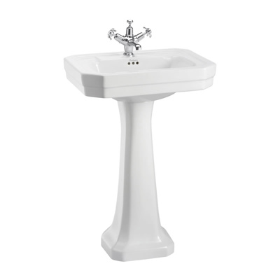 Burlington Victorian Basin 560mm 1 Tap Hole - White