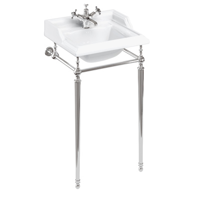 Burlington Classic 50cm Basin 1 Tap Hole - White