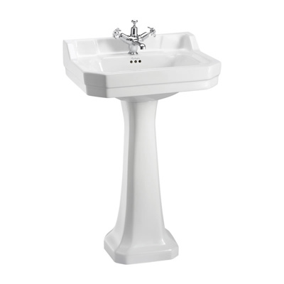 Burlington Edwardian Basin 560mm 1 Tap Hole - White