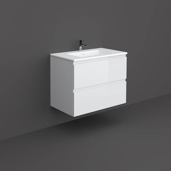 RAK Joy Wall Hung Vanity 80cm - Gloss White