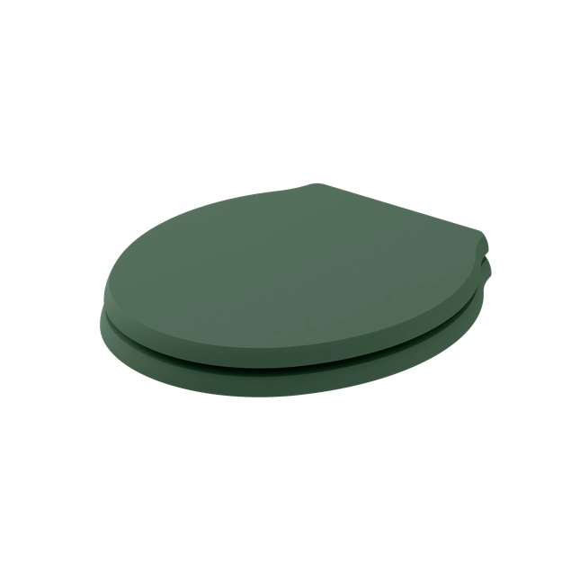 Bayswater Porchester Traditional Round Wood Seat Soft Close - Hunter Green