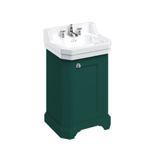 Burlington Edwardian Freestanding 560mm Basin Unit Only - Matt Green