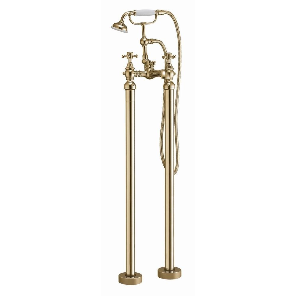 Harrogate Freestanding Bath Shower Mixer - Brushed Brass