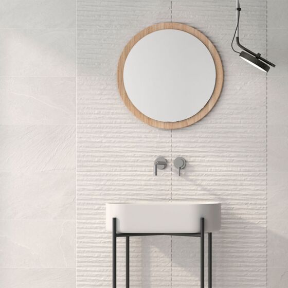 Verona Lined Matt Ceramic Wall 300 x 600mm - Garonne Moon