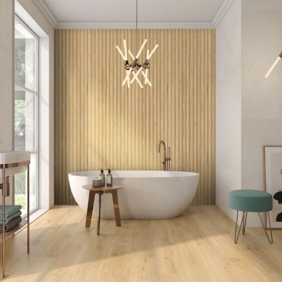 Verona Kinabalu Panel Porcelain 600 x 1200mm - Light Oak