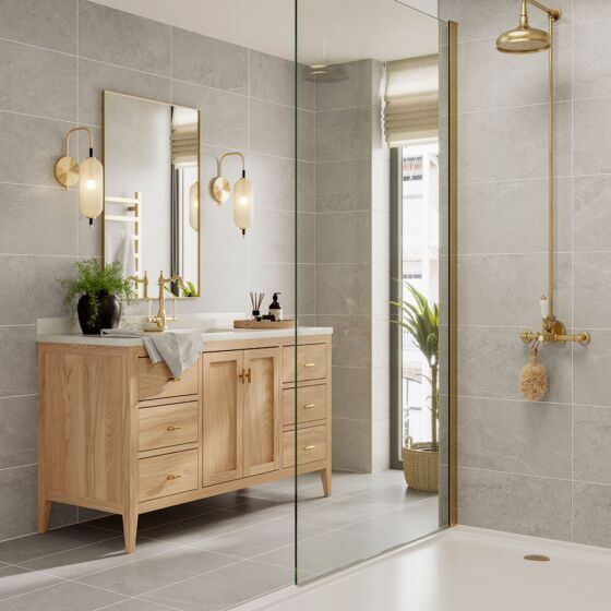 Verona Lucca Porcelain W&F 298x600mm - Grey Matt 11