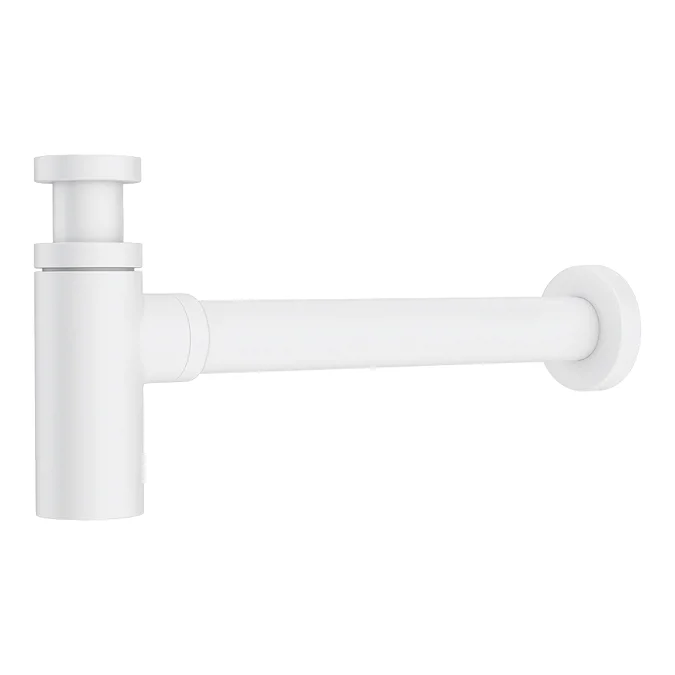 Arezzo Round Modern Basin Bottle Trap - White