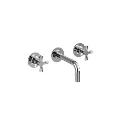 Burlington Riviera 3 Tap Hole Wall Mounted Basin Mixer - Chrome