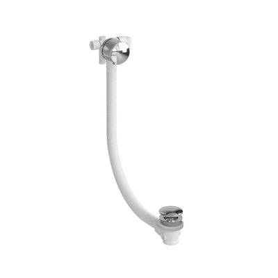 Burlington Riviera Overflow Bath Filler with Click Clack Waste - Chrome