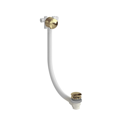 Burlington Riviera Overflow Bath Filler with Click Clack Waste - Gold