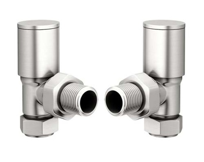 Bayou Angled Round Valve Pack - Brushed Nickel