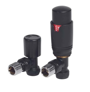 Bayou Angled Thermostatic Valve Pack - Black