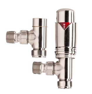 Bayou Angled Thermostatic Valve Pack - Brushed Nickel