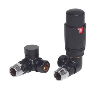 Bayou Corner Thermostatic Valve Pack - Black