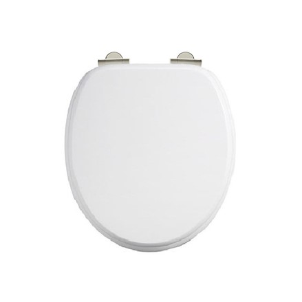 Burlington Seat & Cover with Chrome Hinges - White 12