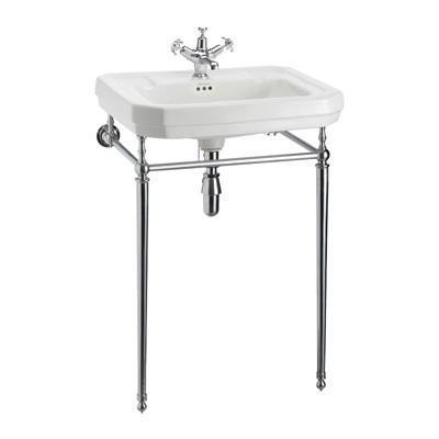 Burlington Edwardian 610mm Basin Washstand - Chrome