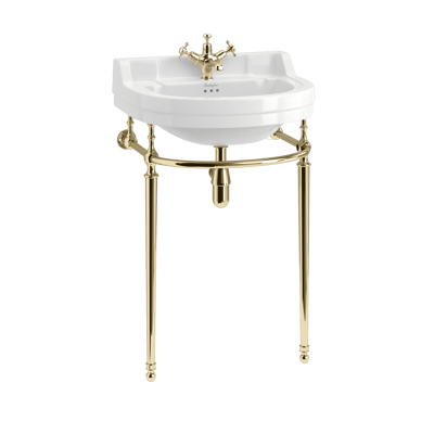 Burlington Edwardian Round 560mm Basin Washstand - Gold