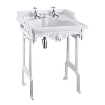 Burlington Basin Washstand - White Aluminium