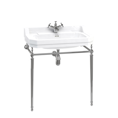 Burlington Edwardian 800mm Basin Washstand - Chrome