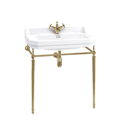 Burlington Edwardian 800mm Basin Washstand - Gold