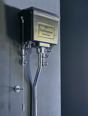 Burlington High Level Cistern Dual Flush - Polished Aluminium