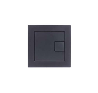 Bayou Square Flush Button - Matt Black