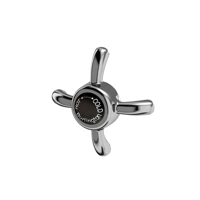 Burlington Anglesey Valve Handle Single - Chrome / Black