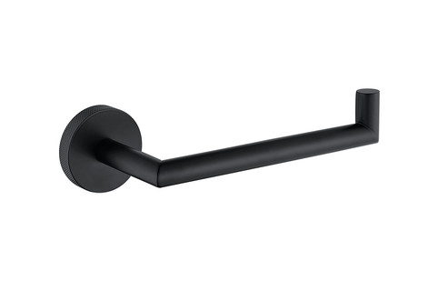 Bayou Pin Knurl Toilet Roll Holder - Matt Black